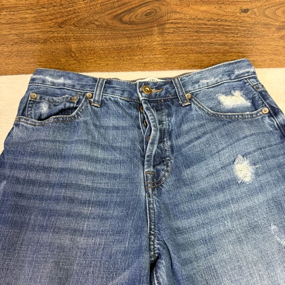 Pistola women’s size 29 straight leg Blue Denim Jeans button fly